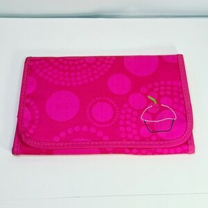 Thirty-One Pink Circle Spiral Cupcake Notepad Cover Organizer Organizer